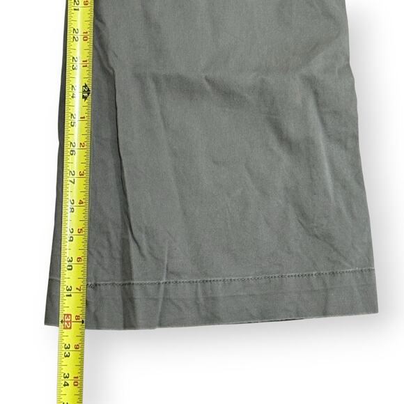 Y2K Old Navy Lowest Rise Khaki Chino Pants 8 Taupe Flare Wide Leg Pockets 32x32 - Picture 10 of 10